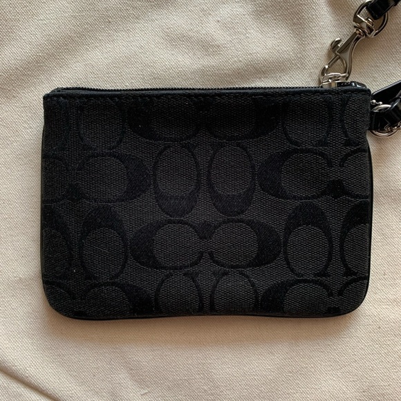 Coach | Black Canvas Monogram Wristlet - Picture 3 of 4
